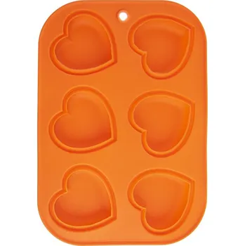 Forma na pečení Forma silikonová muffiny srdce 6ks ORION