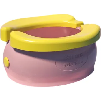 Nočník Skládací cestovní nočník pro děti 22 x 20 x 10 cm Nosnost 50 kg Silikonový nočník s ABS Vak na přenášení 20 odpadních pytlíků růžová