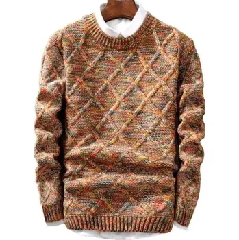 Pánský svetr Pánský barevný svetr F203 oranžová XS