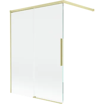 Vanová zástěna Mexen Rox vanová stěna 2křídlová posuvná 120 x 150 cm, čirá, kartáčovaná zlatá - 8C9-120-003-55-00 Vanové zástěny
