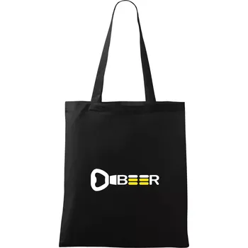 Nákupní taška Otvírák Beer - Taška bavlněná - 42 x 38 cm ( Černá )