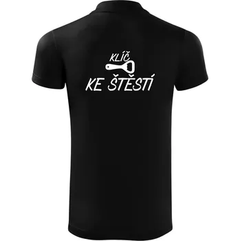 Pánská košile Klíč ke štěstí otvírák - Polokošile Victory sportovní (dresovina) - L ( Černá )