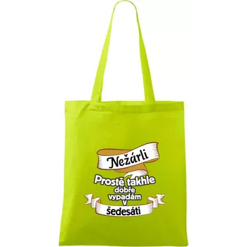 Nežárli pro pány 60 - Taška bavlněná - 42 x 38 cm ( Limetková )