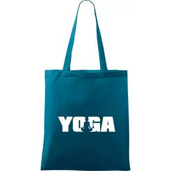 Yoga nápis - Taška bavlněná - 42 x 38 cm ( Petrolejová )