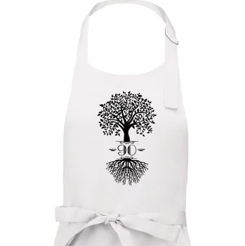 Kuchyňská zástěra Narozeninový strom 90 - Dámská zástěra na vaření - Univerzální velikost ( Bílá )