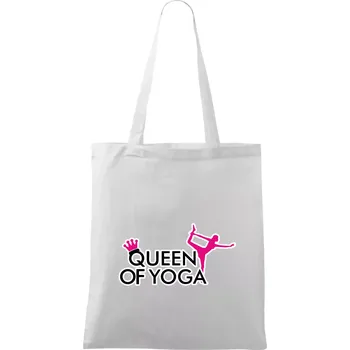 Queen Of Yoga - Taška bavlněná - 42 x 38 cm ( Bílá )