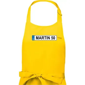 Kuchyňská zástěra SPZ Martin 50 - Pánská zástěra na vaření - Univerzální velikost ( Žlutá )