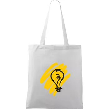 Žárovka splash - Taška bavlněná - 42 x 38 cm ( Bílá )