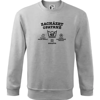 Zacházet opatrně 45 - Mikina Essential dětská - 146 cm/10 let ( Světlešedý Melír )