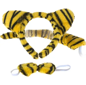 Karnevalový kostým KARNEVAL Tygr set čelenka, ocas, motýlek *KARNEVALOVÝ DOPLNĚK* | 36