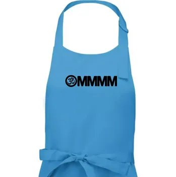 Kuchyňská zástěra Yoga mmm - Dámská zástěra na vaření - Univerzální velikost ( Světlý tyrkys )