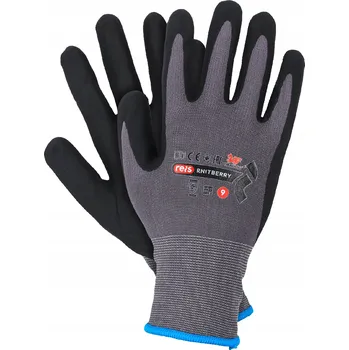 Pracovní rukavice Ochranné rukavice potažené nitrilem Reis NITBERRY SB vel. 10 - XL