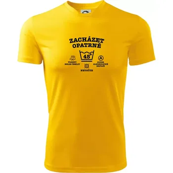 Zacházet opatrně 45 - Pánské triko Fantasy sportovní (dresovina) - M ( Žlutá )