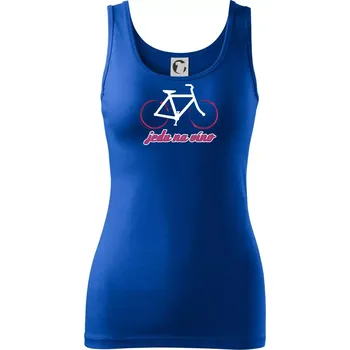 Dámské tričko Jedu na víno - Dámské tílko - XL ( Královská modrá )