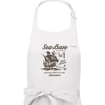 Kuchyňská zástěra Sea Base - Pánská zástěra na vaření - Univerzální velikost ( Bílá )