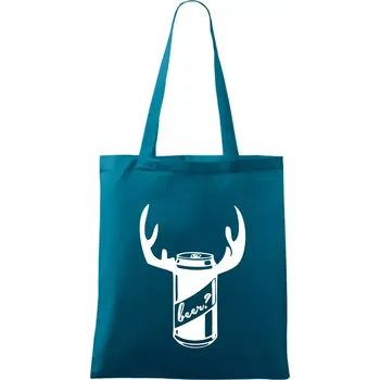 Pivo plechovka - Taška bavlněná - 42 x 38 cm ( Petrolejová )
