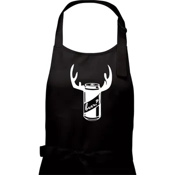 Kuchyňská zástěra Pivo plechovka - Dámská zástěra na vaření - Univerzální velikost ( Černá )