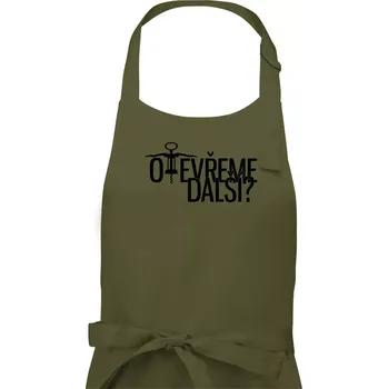 Kuchyňská zástěra Otevřeme další? - Dámská zástěra na vaření - Univerzální velikost ( Khaki )