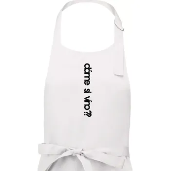 Kuchyňská zástěra Dáme si víno? - Dámská zástěra na vaření - Univerzální velikost ( Bílá )