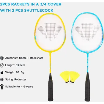 Badmintonový košíček Carlton Kids Mini Badminton Sets Yellow/Blue One Size