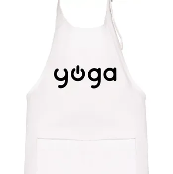 Kuchyňská zástěra Power yoga logo - Dětská zástěra na vaření - Univerzální velikost ( Bílá )