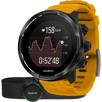 Sporttester Hodinky Suunto 9 Baro Black Amber + HR Belt