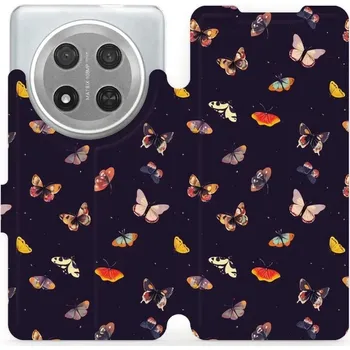 Pouzdro na mobilní telefon Flipové pouzdro Mobiwear - Honor Magic7 Lite 5G - VP78S Barevní motýlci (Knížkové flip pouzdro, obal, kryt na mobil Honor Magic7 Lite 5G - VP78S Barevní motýlci, materiál Umělá kůže + TPU - ochrana 360°, stojánek, silikonová vanička, magnetické zavírání)