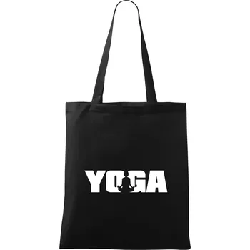 Yoga nápis - Taška bavlněná - 42 x 38 cm ( Černá )