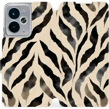 Pouzdro na mobilní telefon Flipové pouzdro Mobiwear - Realme 14T 5G - VA53S Zebří (Knížkové flip pouzdro, obal, kryt na mobil Realme 14T 5G - VA53S Zebří, materiál Umělá kůže + TPU - ochrana 360°, stojánek, silikonová vanička, magnetické zavírání)
