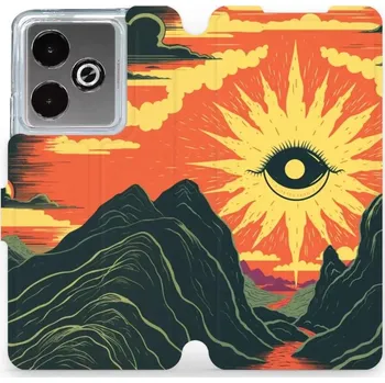 Pouzdro na mobilní telefon Flipové pouzdro Mobiwear - Realme GT 7T - VP55S Sluneční oko (Knížkové flip pouzdro, obal, kryt na mobil Realme GT 7T - VP55S Sluneční oko, materiál Umělá kůže + TPU - ochrana 360°, stojánek, silikonová vanička, magnetické zavírání)