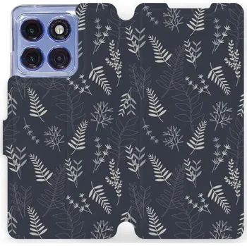 Pouzdro na mobilní telefon Flipové pouzdro Mobiwear - Motorola Edge 60 Pro - VP15S Kapradiny (Knížkové flip pouzdro, obal, kryt na mobil Motorola Edge 60 Pro - VP15S Kapradiny, materiál Umělá kůže + TPU - ochrana 360°, stojánek, silikonová vanička, magnetické zavírání)