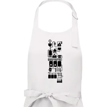 Kuchyňská zástěra Příběh piva - Dámská zástěra na vaření - Univerzální velikost ( Bílá )