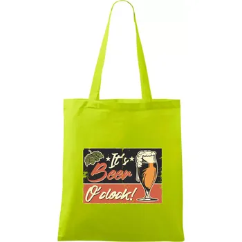 Čas na pivo - Taška bavlněná - 42 x 38 cm ( Limetková )