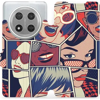Pouzdro na mobilní telefon Flipové pouzdro Mobiwear - Honor Magic7 Lite 5G - VP18P Komiks (Knížkové flip pouzdro, obal, kryt na mobil Honor Magic7 Lite 5G - VP18P Komiks, materiál Umělá kůže + TPU - ochrana 360°, stojánek, silikonová vanička, magnetické zavírání)