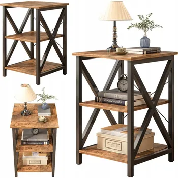 Konferenční stolek Konferenční stolek Rebiko čtvercový 40 x 40 x 60 cm, světlý dub