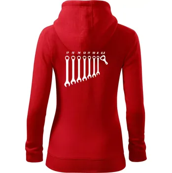 Dámská mikina Opravář piva - Dámská mikina trendy zipper s kapucí - L ( Červená )