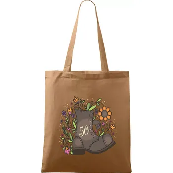 Nákupní taška Stará bota 50 - Taška bavlněná - 42 x 38 cm ( Cappuccino )