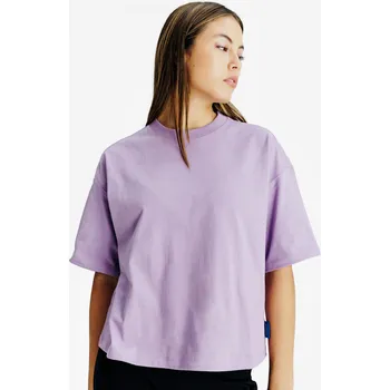 DECATHLON Dámské tričko crop L FIALOVÁ