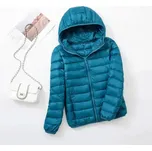 zimní bunda s kapucí, skládací do sáčku, voděodolná Barva: Modrá, Velikost: 4XL