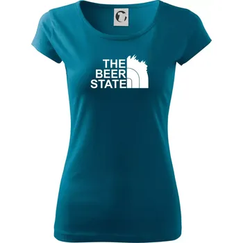 Dámské tričko The Beer State - Praha - Dámské triko Pure - XS ( Petrolejová )