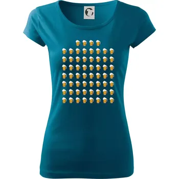 Dámské oblečení Narozeniny - 60x pivo - Dámské triko Pure - 3XL ( Petrolejová )