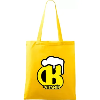 Nákupní taška Pivo vitamín B - Taška bavlněná - 42 x 38 cm ( Žlutá )