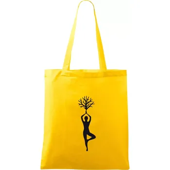 Nákupní taška Yoga strom - Taška bavlněná - 42 x 38 cm ( Žlutá )