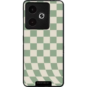 Pouzdro na mobilní telefon Lesklý kryt Mobiwear Glossy - Realme GT 7 - GA58G Zelená a béžová šachovnice (Prémiové lesklé pouzdro, obal, kryt Mobiwear Glossy na mobil Realme GT 7 - GA58G Zelená a béžová šachovnice, materiál Plast + TPU silikon - krytí po všech stranách, neošoupateln