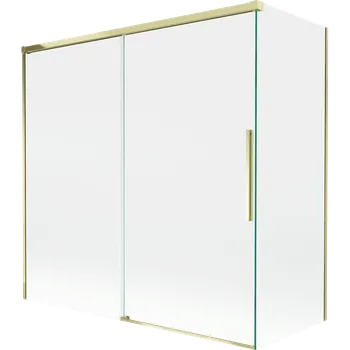 Vanová zástěna Mexen Rox vanová zástěna 2křídlová posuvná 160 + 80 x 150 cm, transparentní, zlatá - 8C9-160-080-50-00 Vanové zástěny