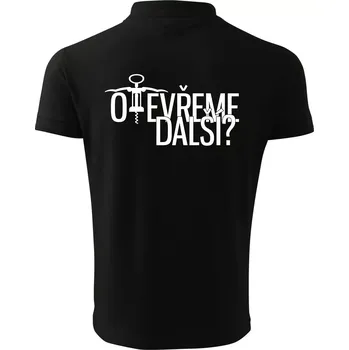 Pánská košile Otevřeme další? - Polokošile pánská Pique Polo 203 - 3XL ( Černá )