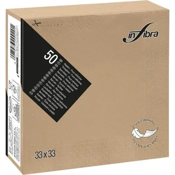 Papírový ubrousek Celtex Papírové ubrousky INFIBRA New Soft-touch 2vrstvy 33x33cm cappuccino - 50ks