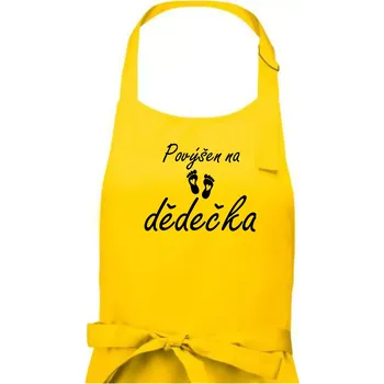 Kuchyňská zástěra Povýšen na dědečka - Pánská zástěra na vaření - Univerzální velikost ( Žlutá )
