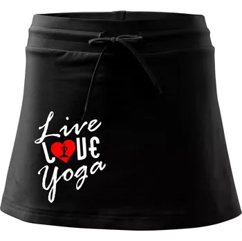 Dámská sukně Live Love Yoga - Sportovní sukně - two in one - M ( Černá )