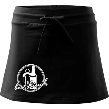 Dámská sukně Best friends pivo - Sportovní sukně - two in one - L ( Černá )
